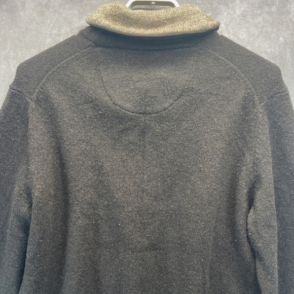 Jos. A. Bank Reserve Lambs Wool Blend Sweater Brown w/Tan Collar Men's XL - Picture 6 of 6